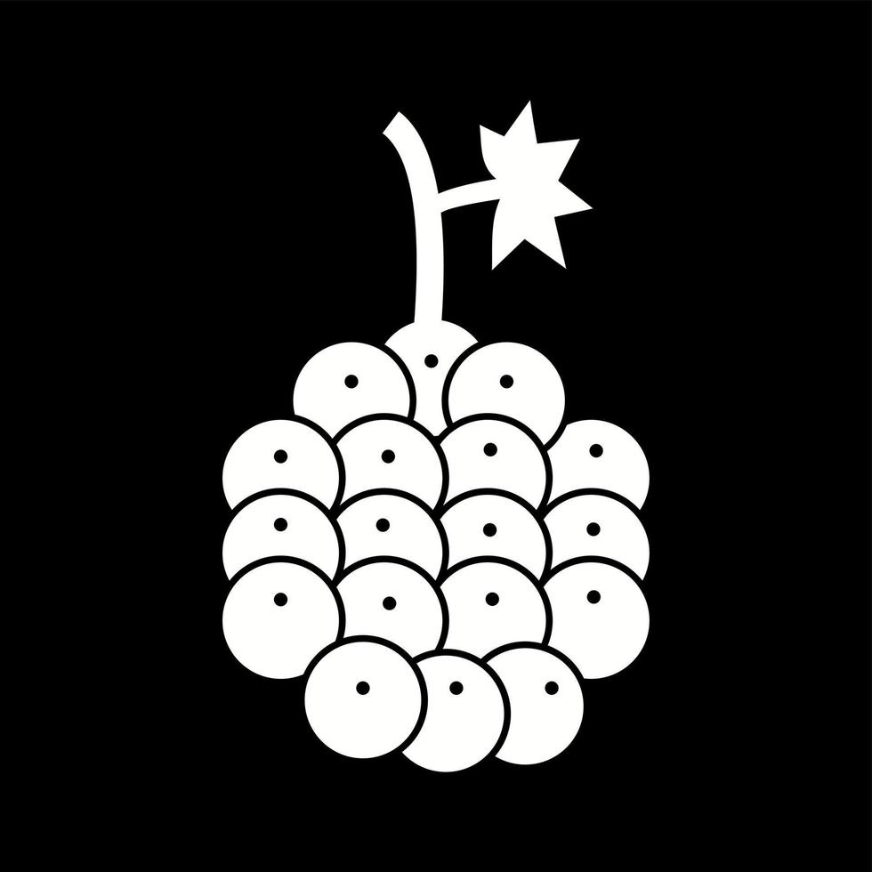 Unique Raspberry Vector Glyph Icon
