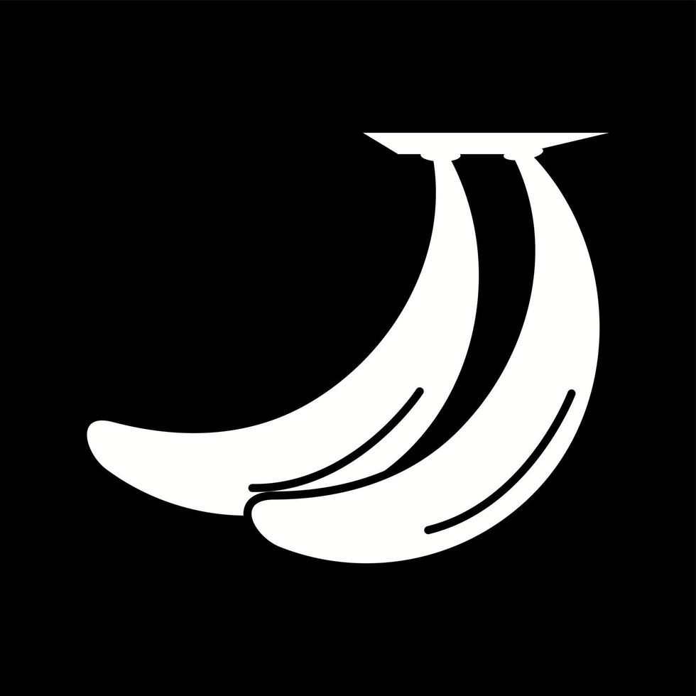 Unique Banana Vector Glyph Icon