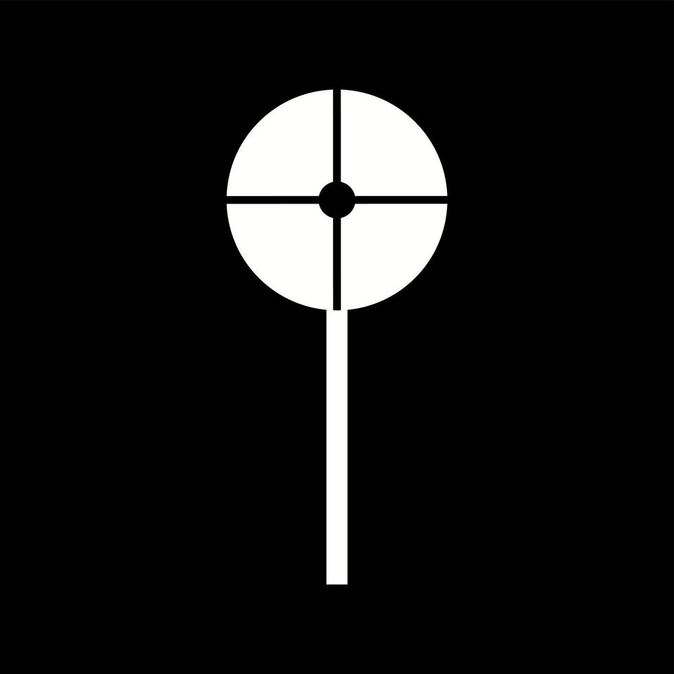 Unique Striped Candy Vector Glyph Icon