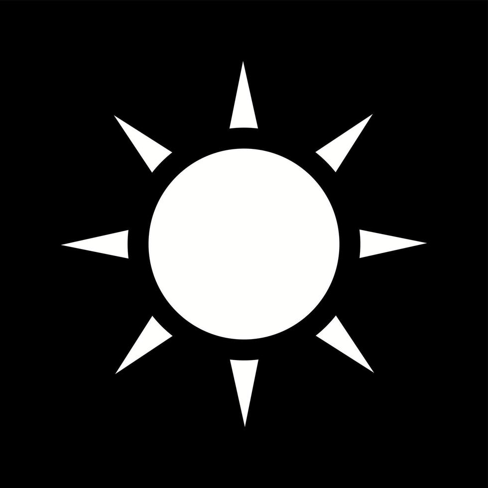 icono de glifo de vector de sol único ii