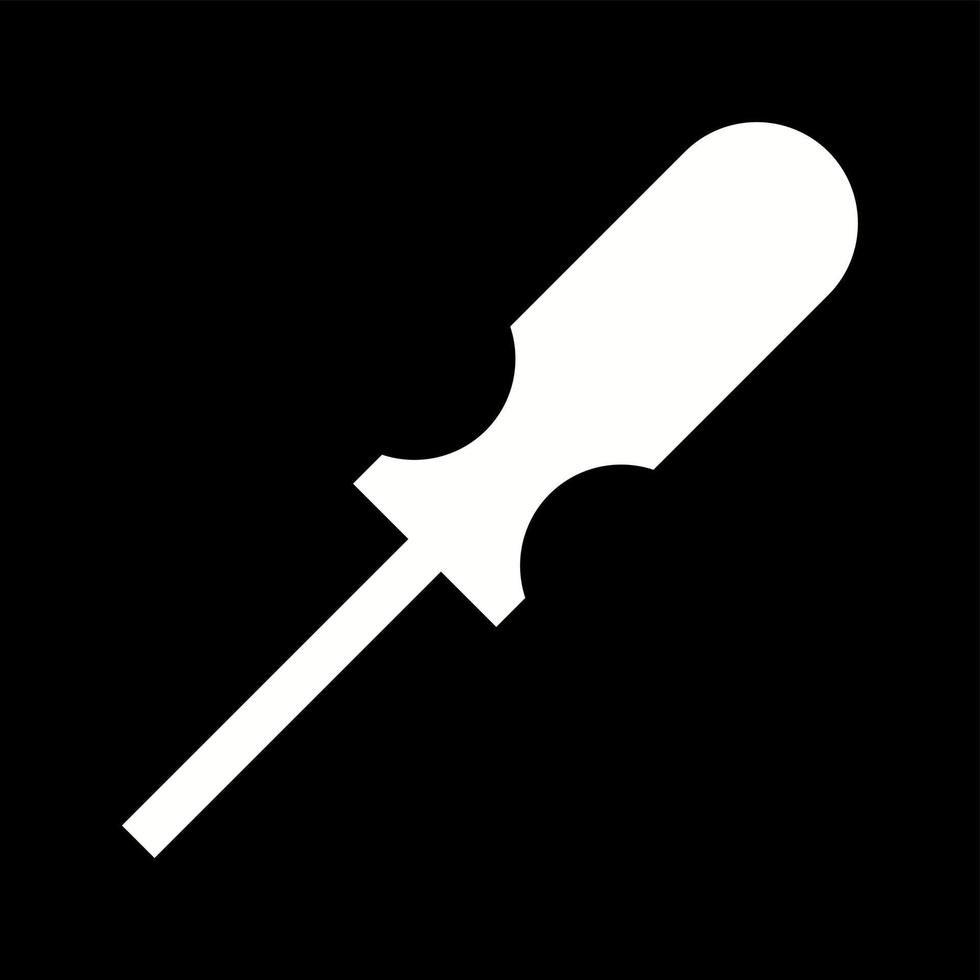 Unique Screw Driver Vector Glyph Icon