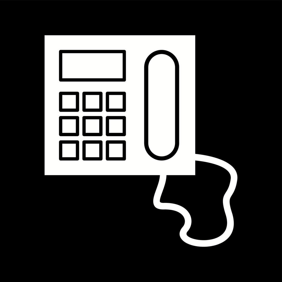 Unique Telephone Vector Glyph Icon