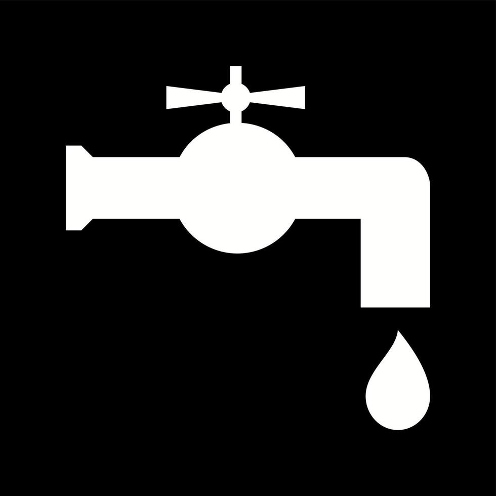 Unique Water Tap Vector Glyph Icon