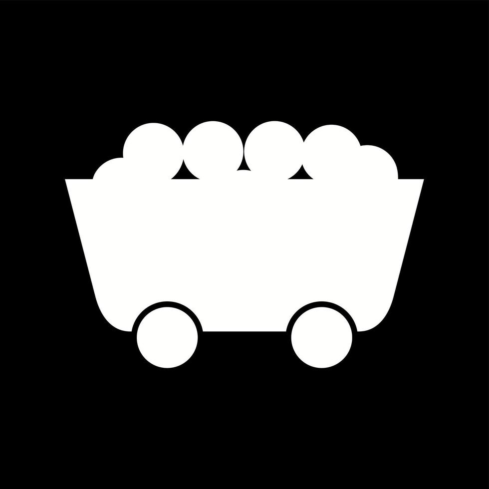 Unique Coal Mine Vector Glyph Icon