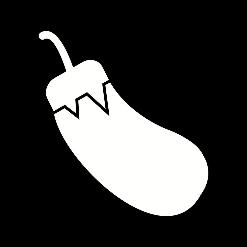 Unique Eggplant Vector Glyph Icon