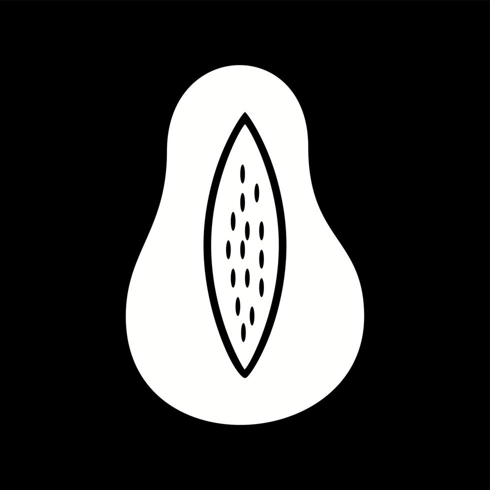 Unique Papaya Vector Glyph Icon