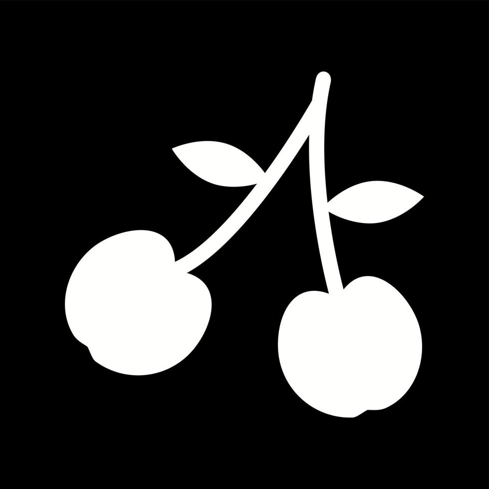 Unique Cherry Vector Glyph Icon