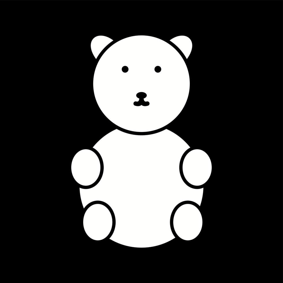 Unique Bear Vector Glyph Icon