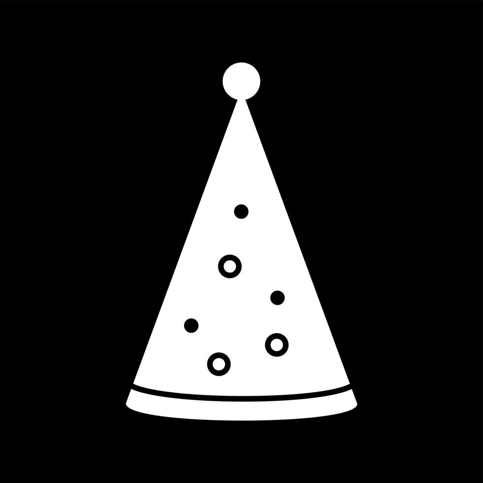 Unique Birthday Hat Vector Glyph Icon