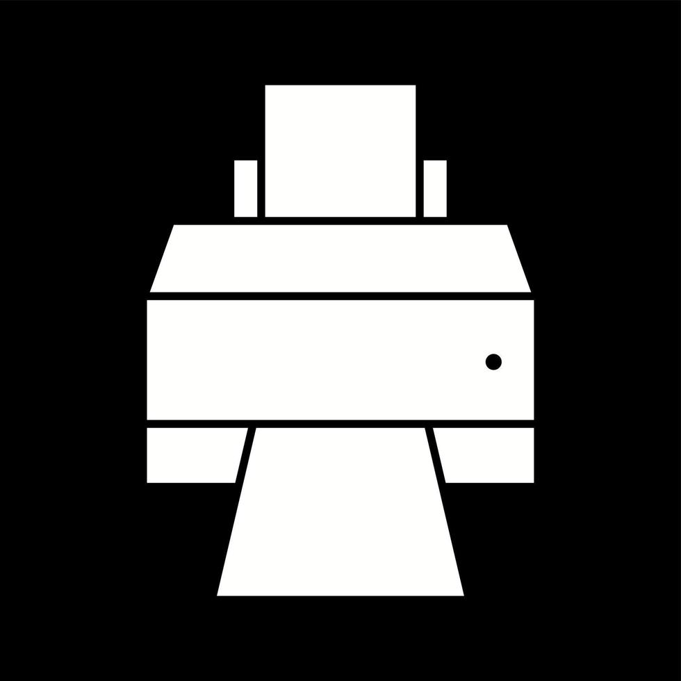 Unique Printer Vector Glyph Icon