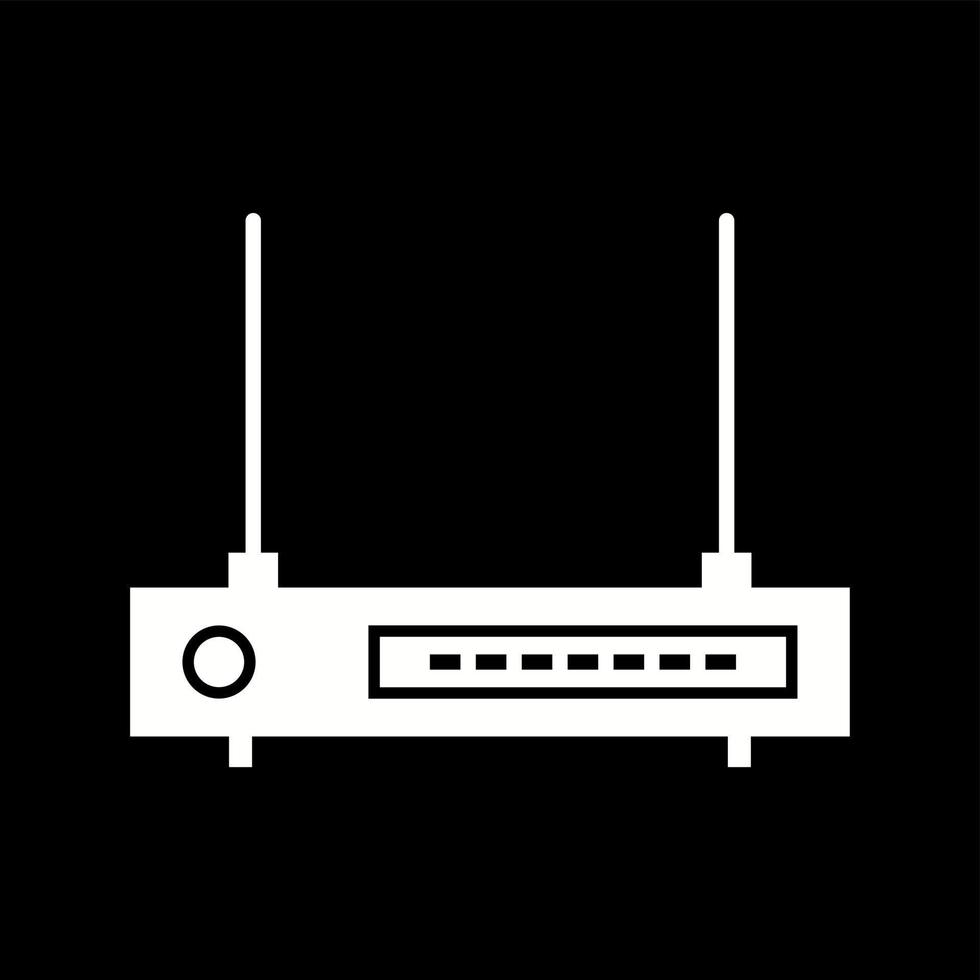 Unique Wifi Router Vector Glyph Icon