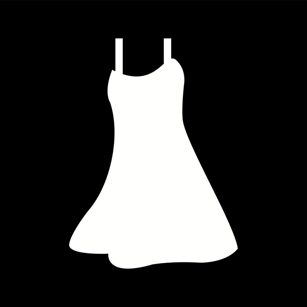 icono de glifo de vector de vestido de noche único