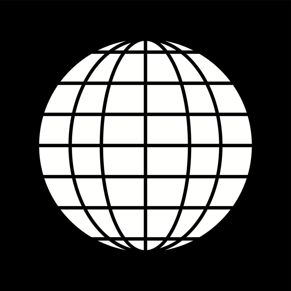 Unique Globe Vector Glyph Icon