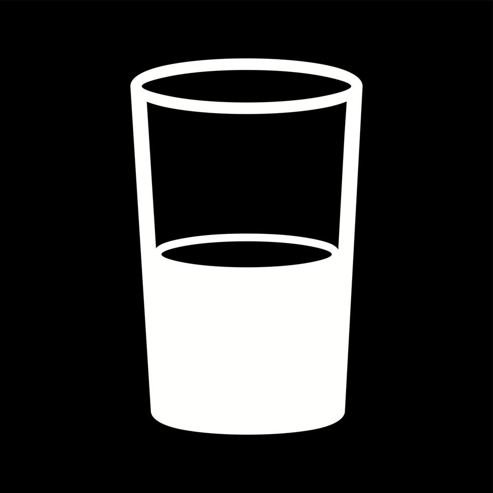 icono único de glifo vectorial de agua y vasos vector