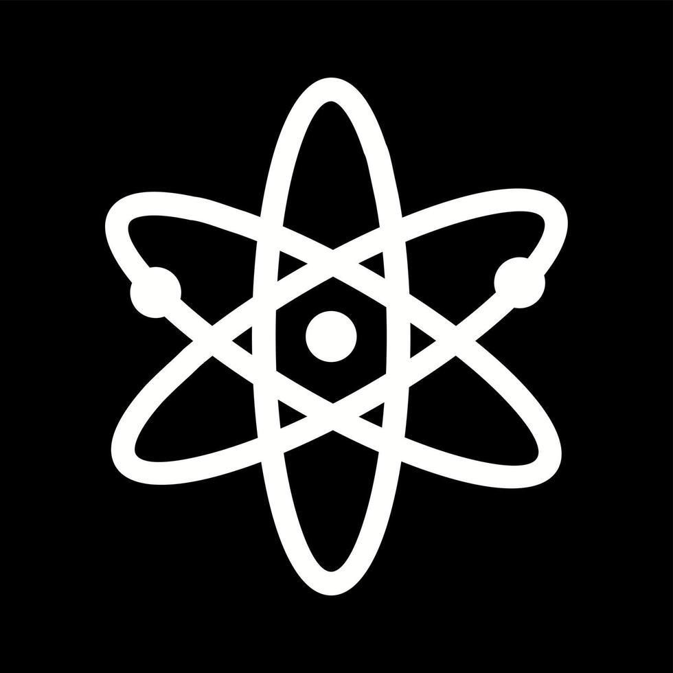 Unique Atomic Structure II Vector Glyph Icon