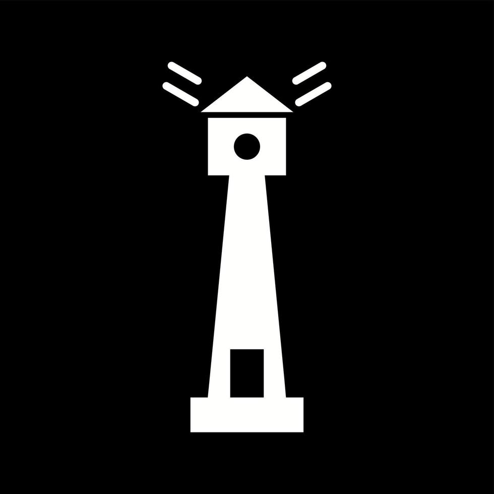 Unique Lighthouse Vector Glyph Icon