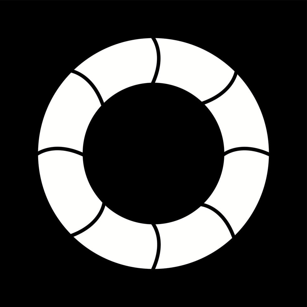 Unique Swimming Tire Vector Glyph Icon