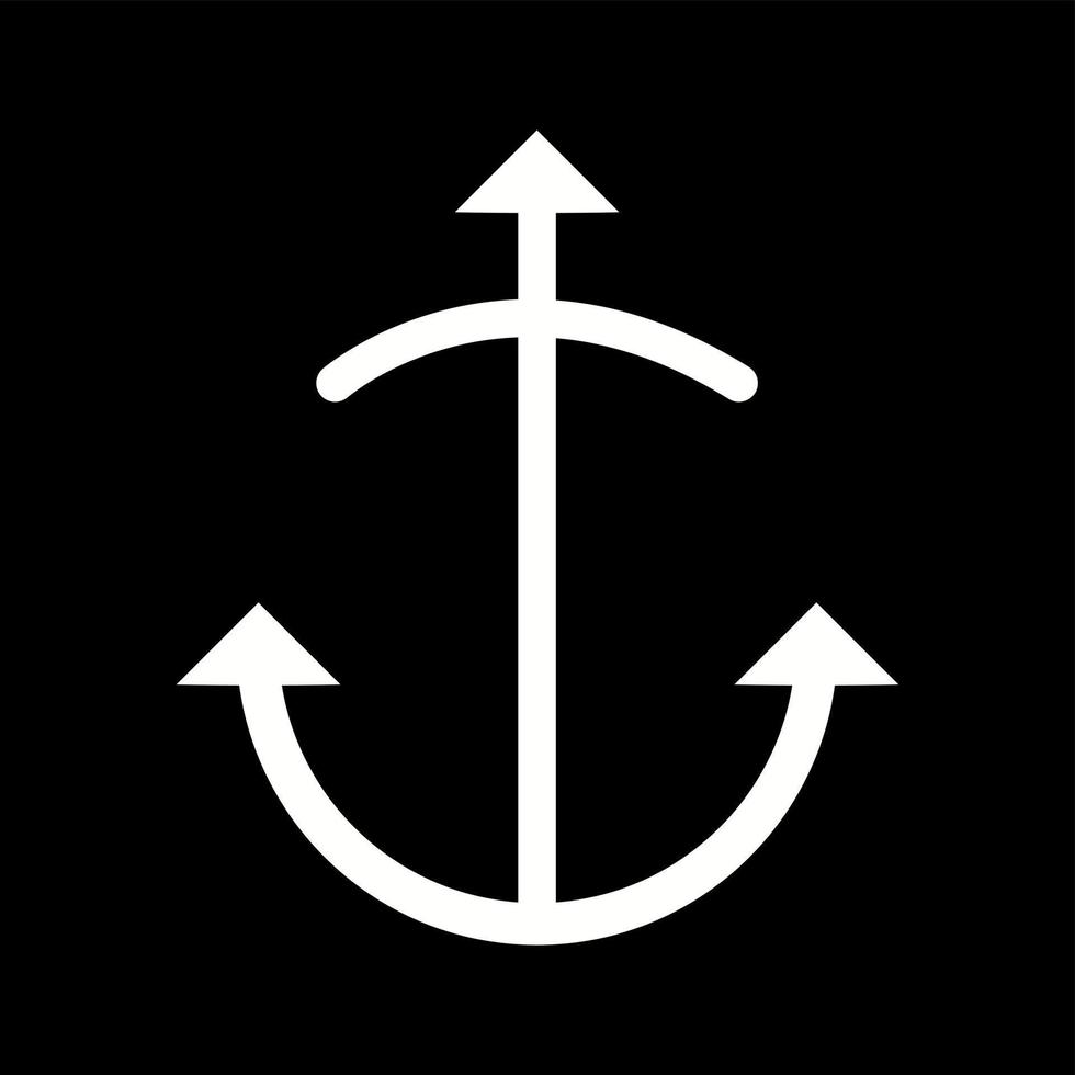 Unique Anchor Vector Glyph Icon