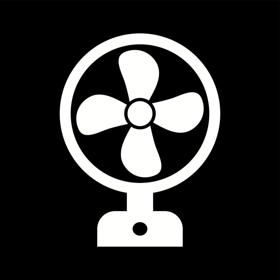 Unique Fan Vector Glyph Icon