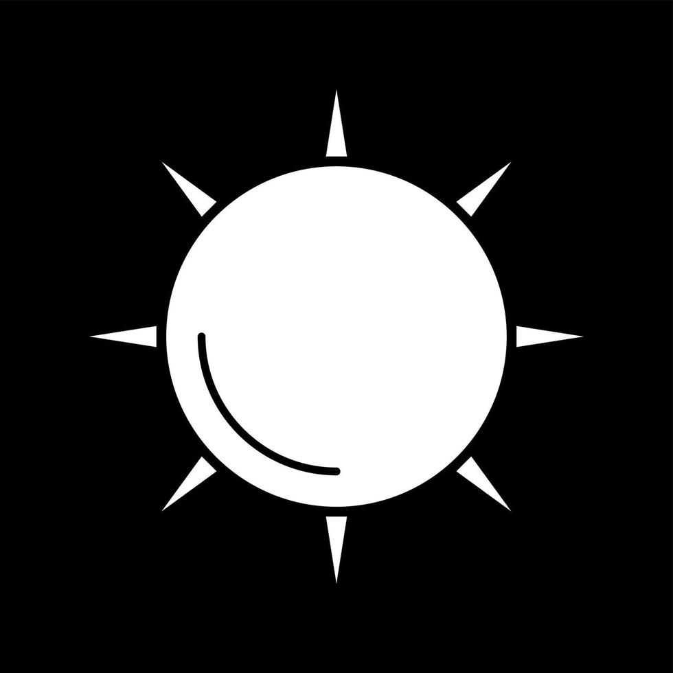 icono de glifo de vector de sol único