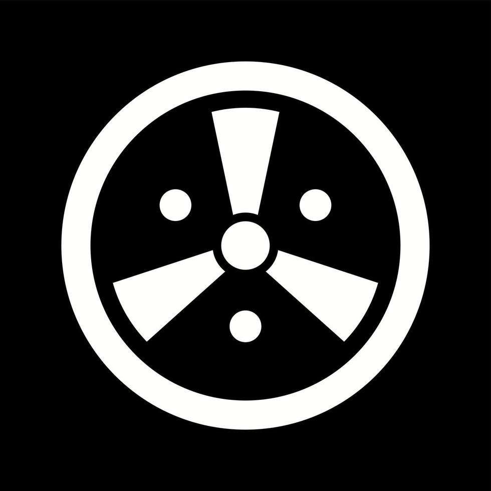 Unique Radiation Vector Glyph Icon