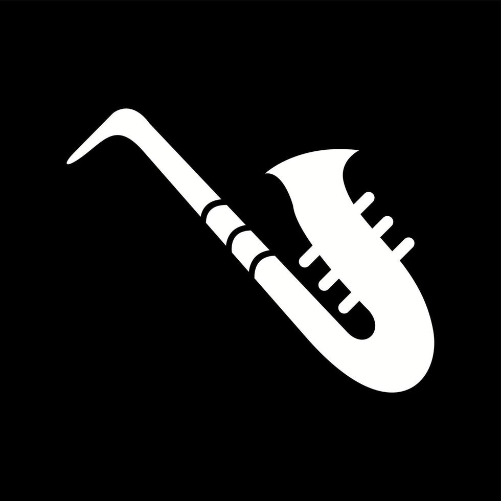 Unique Saxophone Vector Glyph Icon