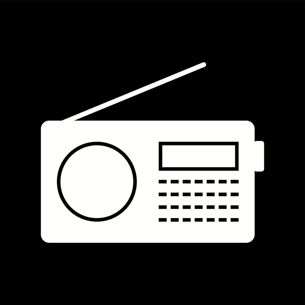 Unique Radio Set Vector Glyph Icon