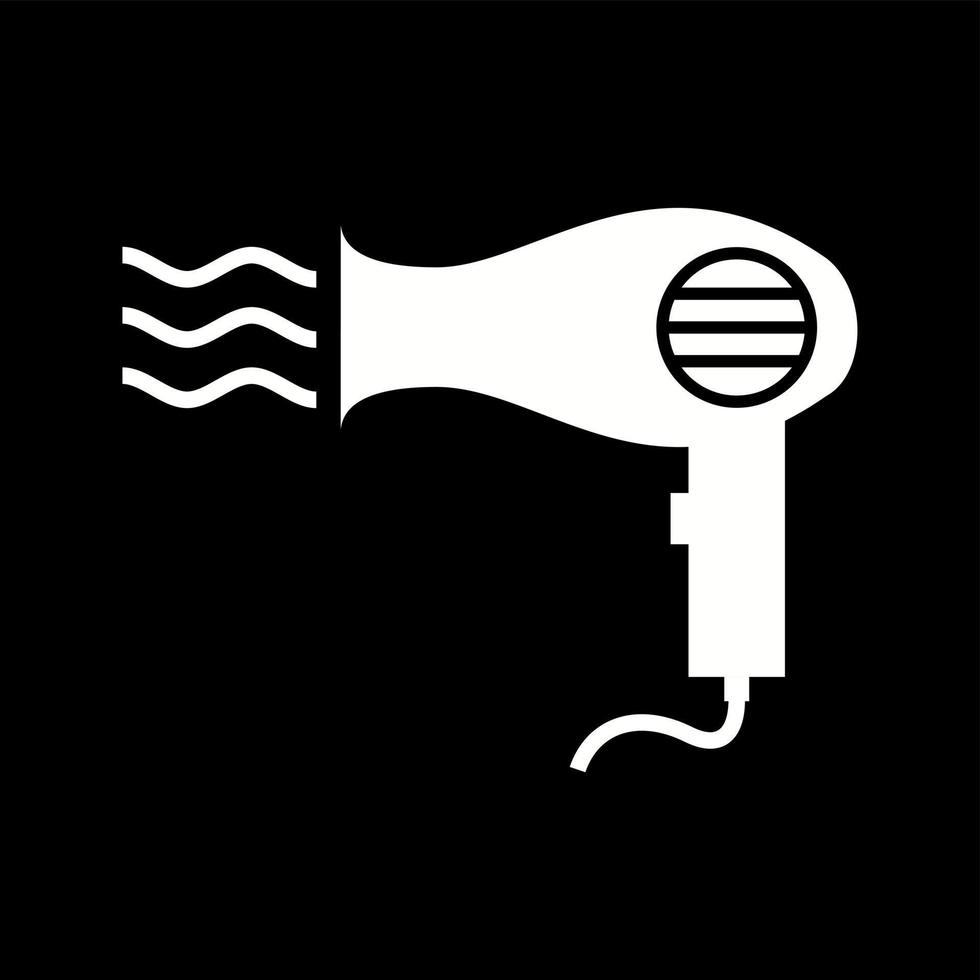 Unique Hair Dryer Vector Glyph Icon