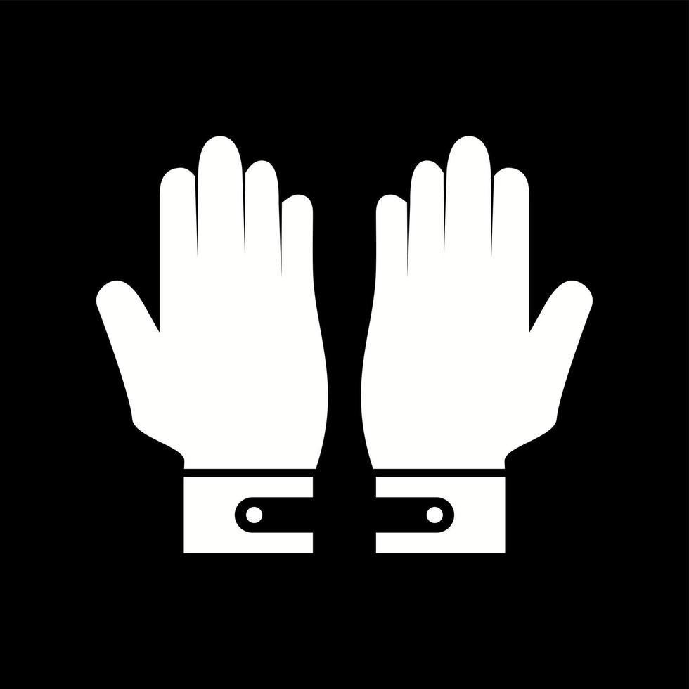 Unique Gloves Vector Glyph Icon