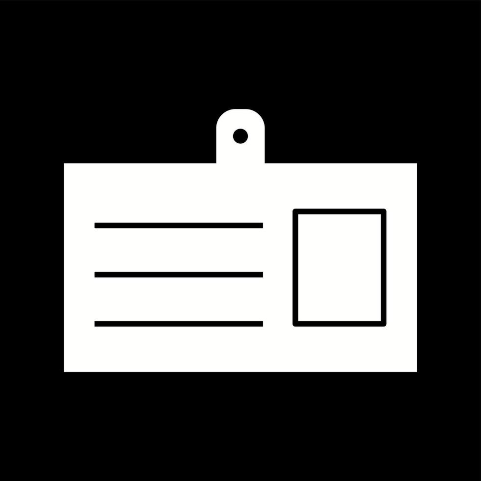 Unique Pass Card Vector Glyph Icon