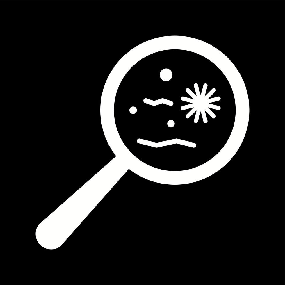 Unique Magnified Bacteria Vector Glyph Icon