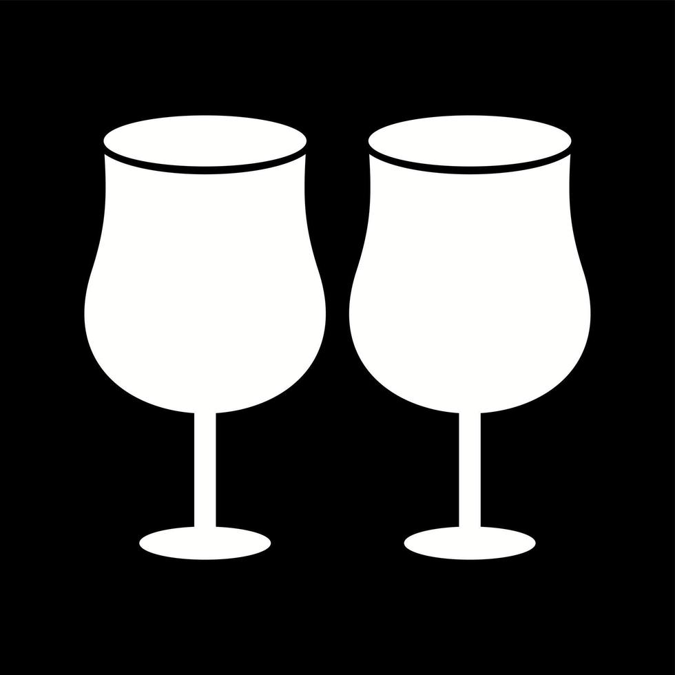 Unique Party Glasses Vector Glyph Icon