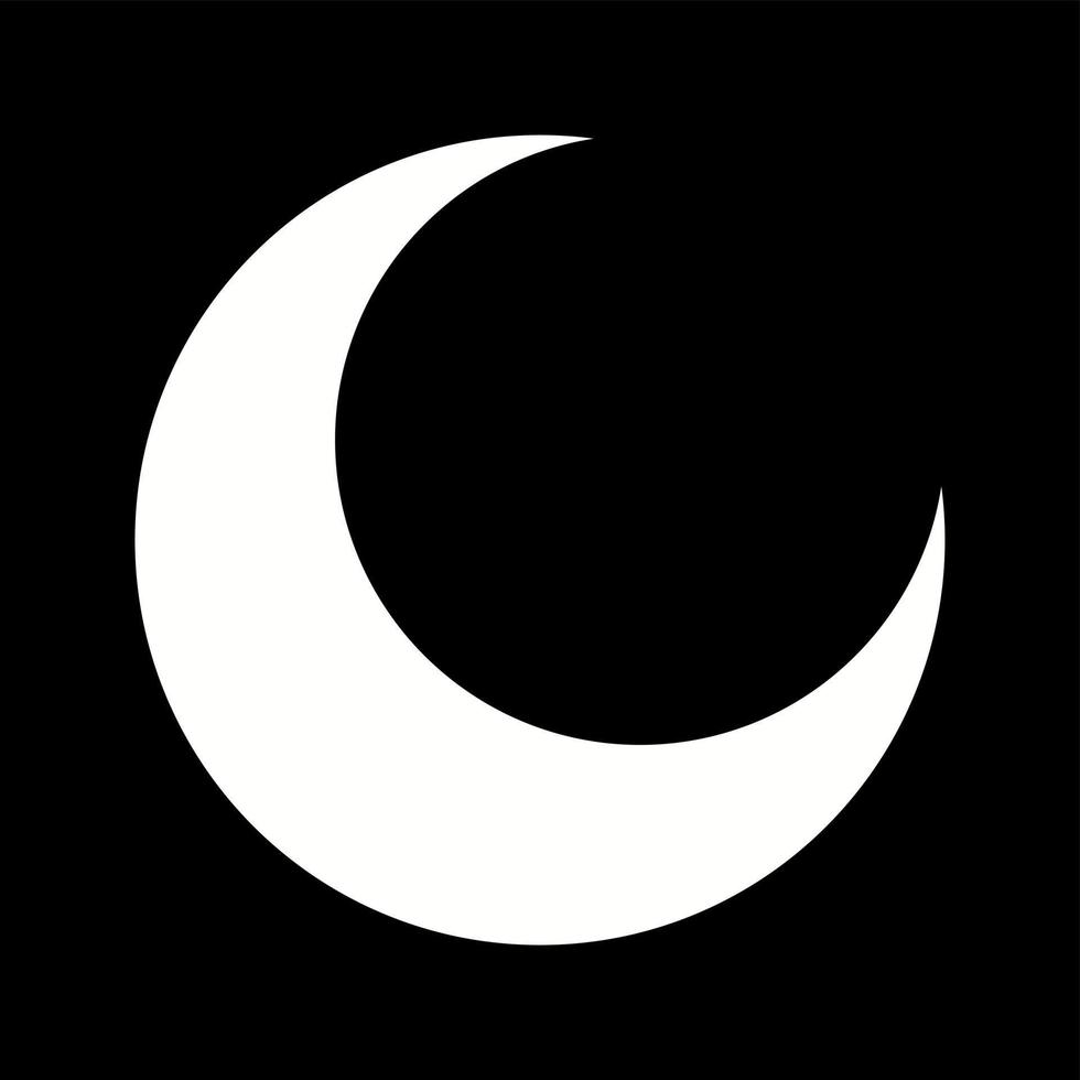 icono de glifo de vector de media luna único