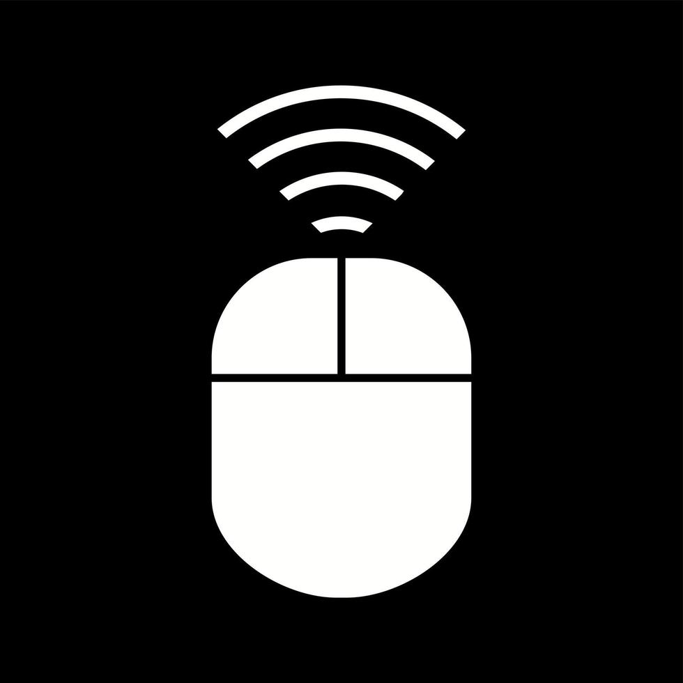 Unique Wireless Input Device Vector Glyph Icon