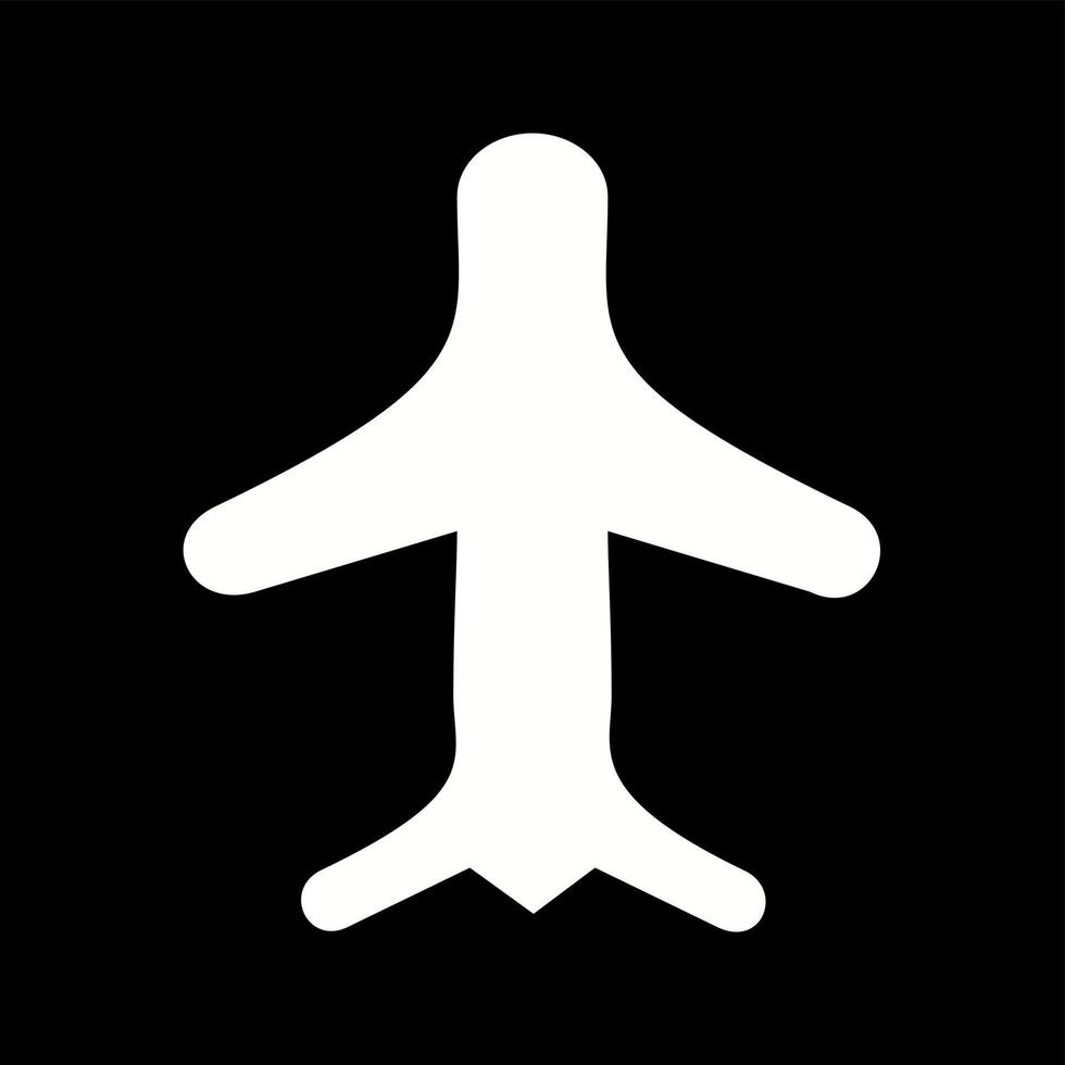 Unique Airplane Mode Vector Glyph Icon