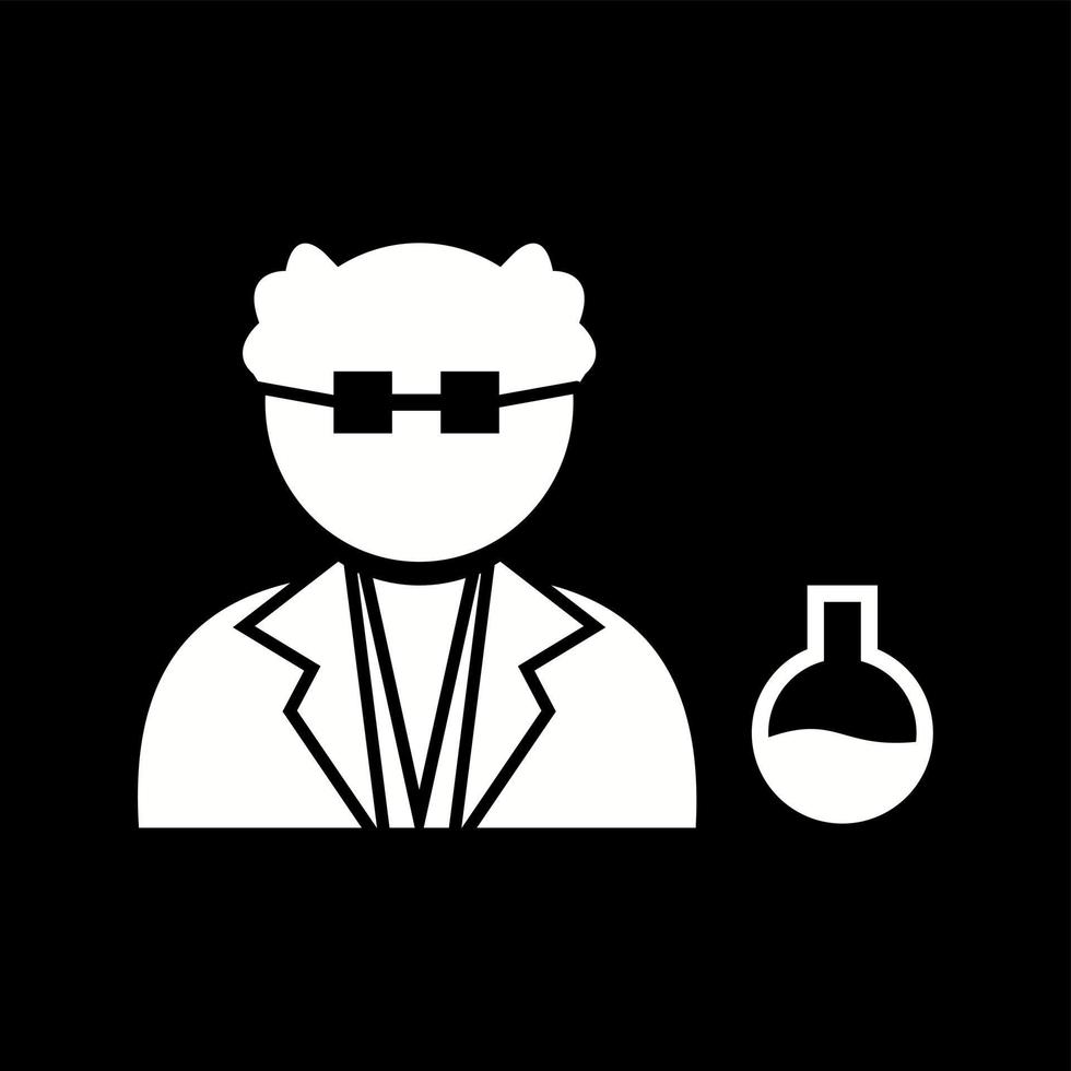 Unique Scientist Vector Glyph Icon