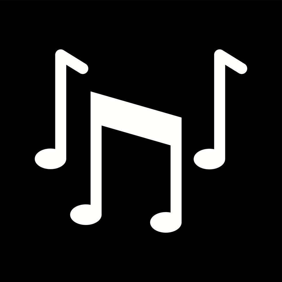 Unique Musical Notes Vector Glyph Icon