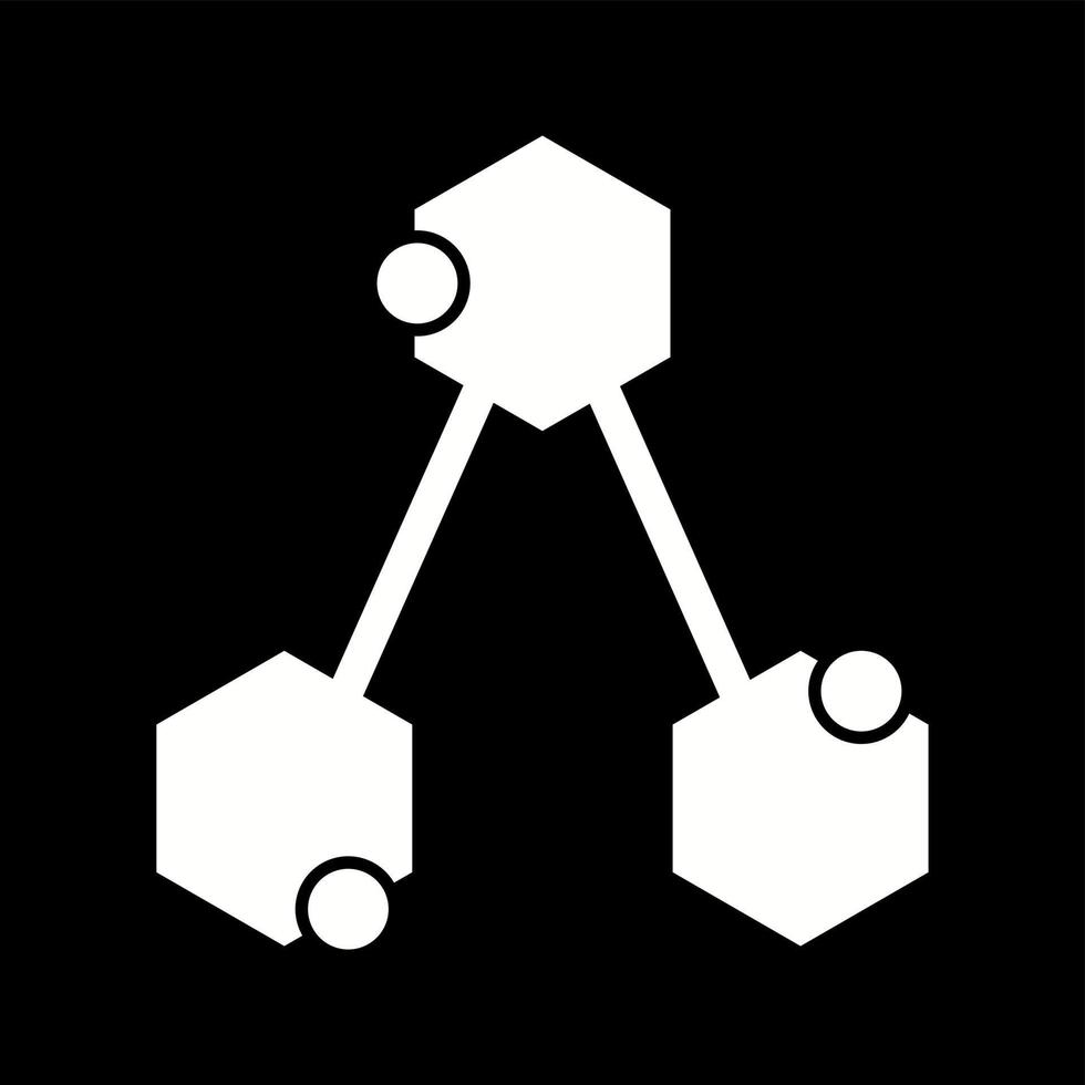 Unique Chemical Structure Vector Glyph Icon