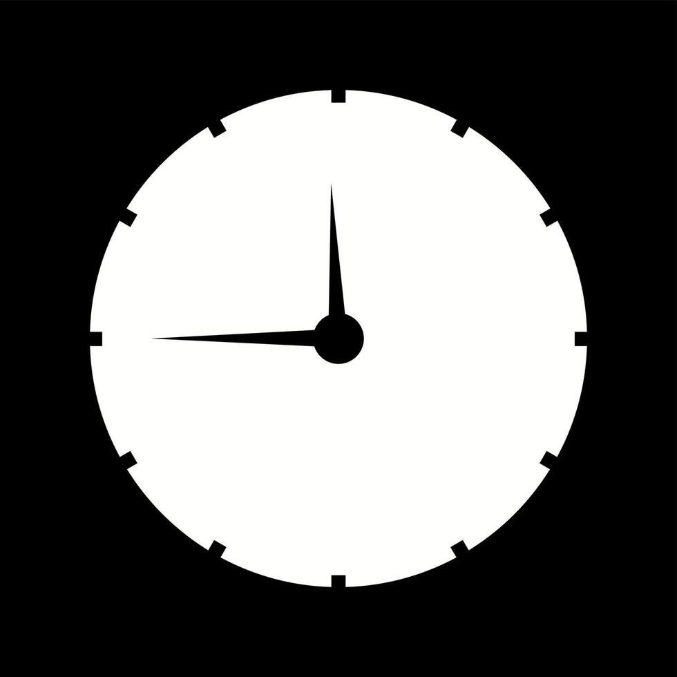 icono de vector de glifo de reloj único