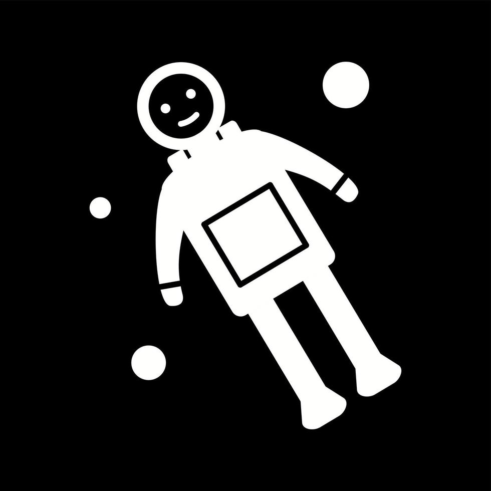 Unique Space Man Vector Glyph Icon