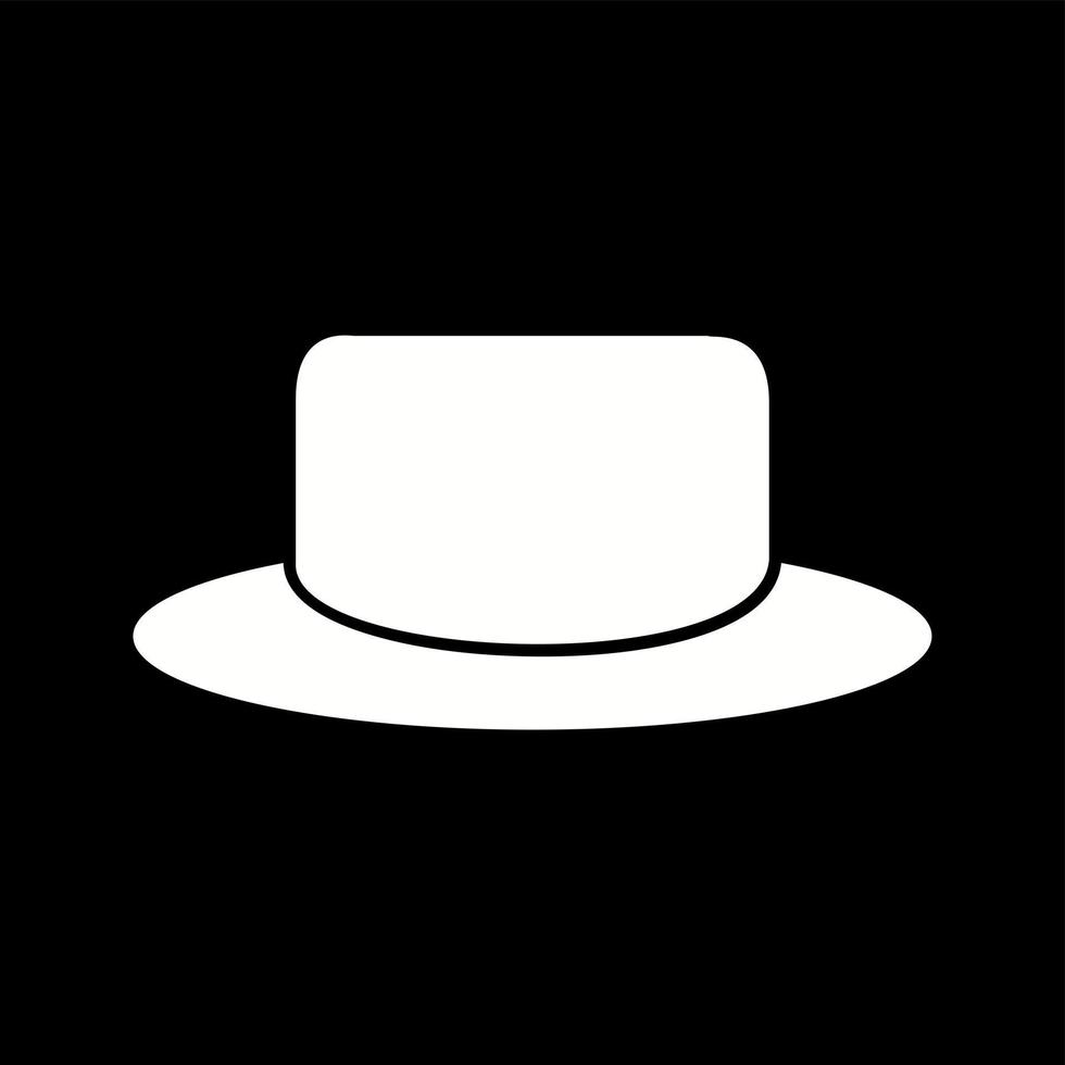 icono de glifo de vector de sombrero único