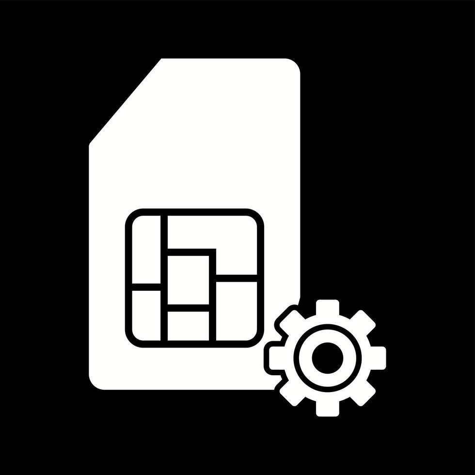 Unique Sim Management Vector Glyph Icon
