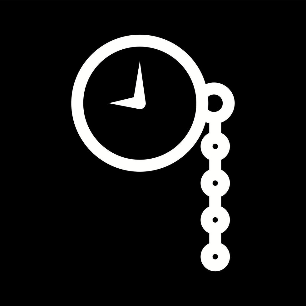 Unique Pocket Watch Vector Glyph Icon