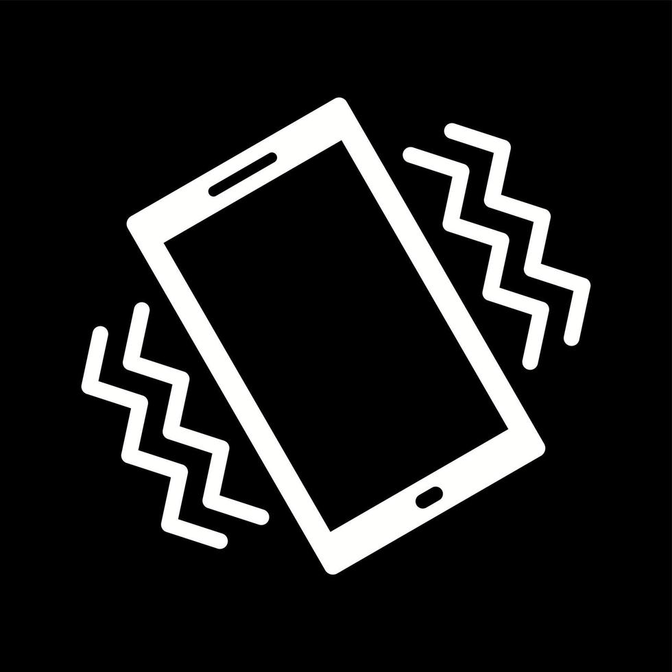 Unique Vibration Mode Vector Glyph Icon