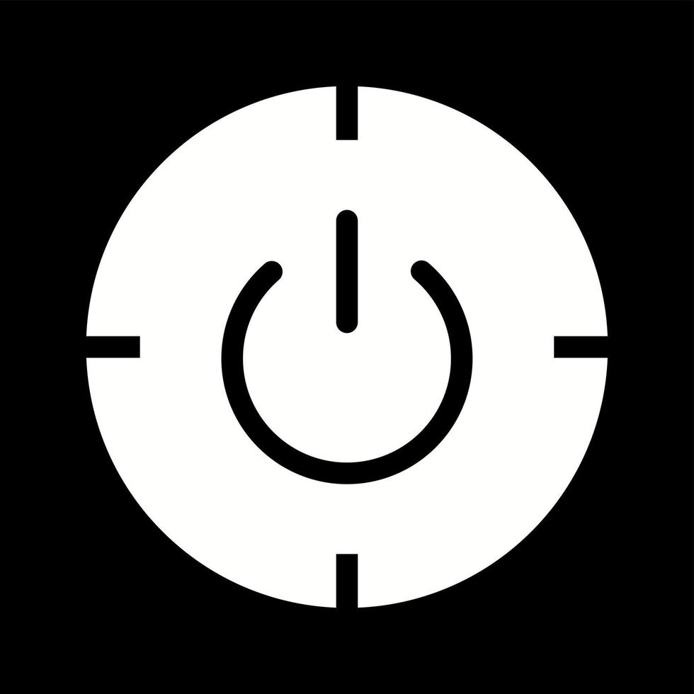 Unique Scheduled Power On And Off Vector Glyph Icon