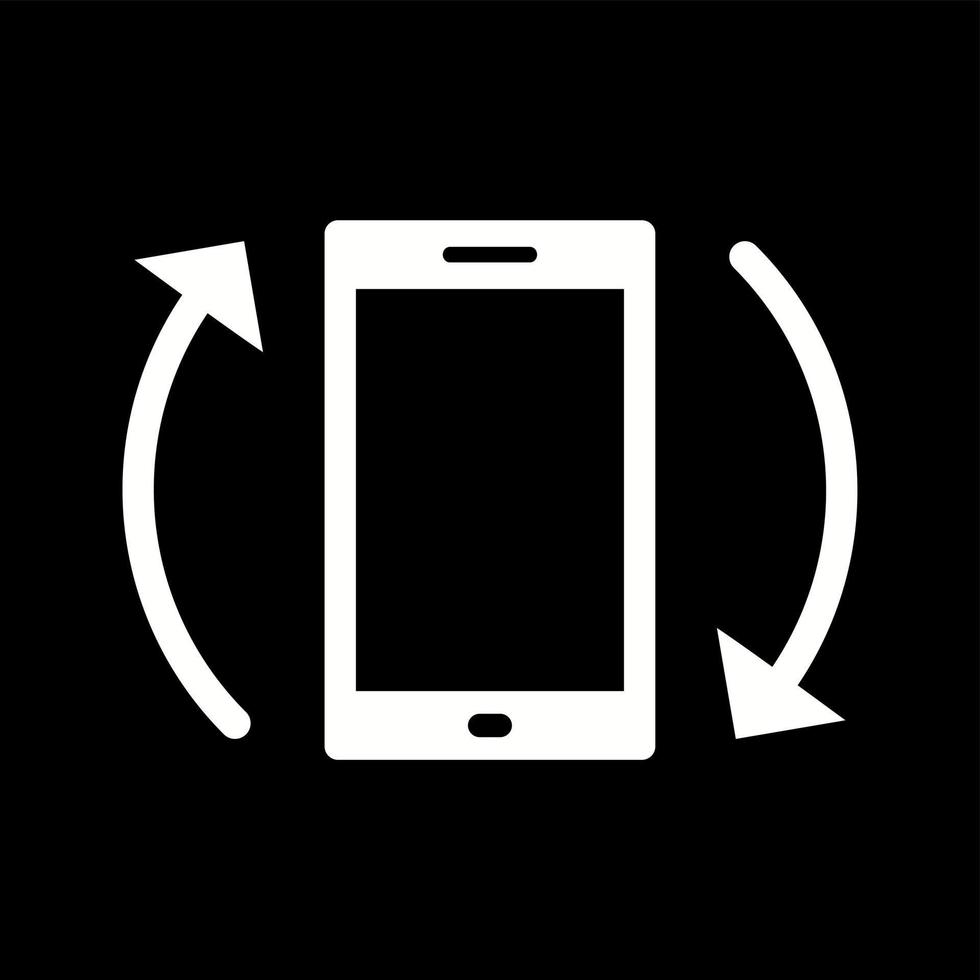 Unique Auto Rotation Vector Glyph Icon