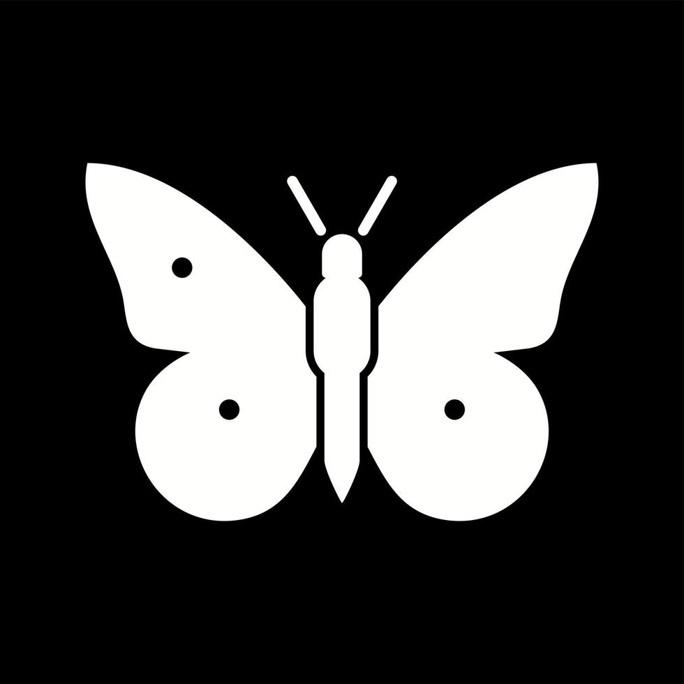 Unique Butterfly Glyph Vector Icon