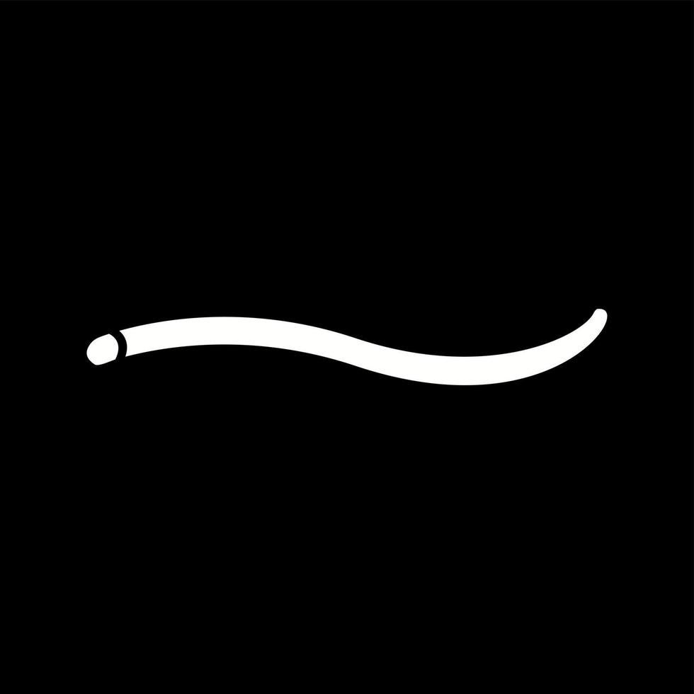 Unique Worm Vector Glyph Icon