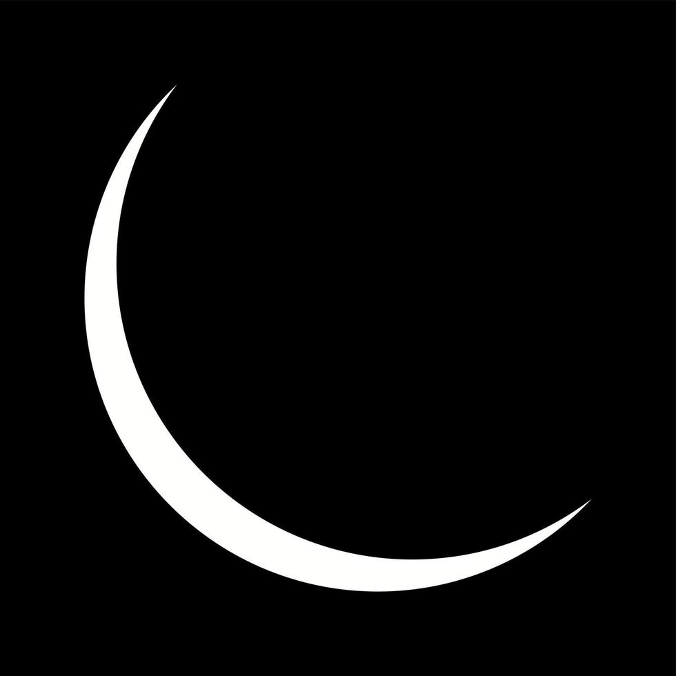 Unique New Moon Vector Glyph Icon