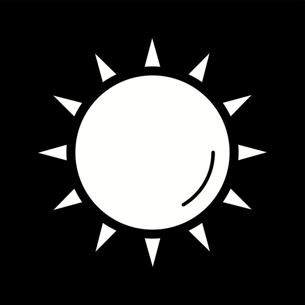 icono de glifo de vector de sol único